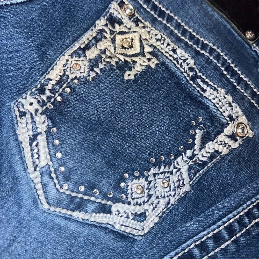 Wired Heart Embellished Bootcut Girls Jeans - Picture 5 of 5